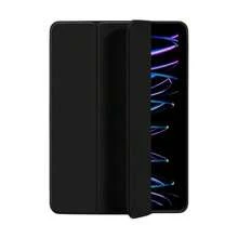 平板电脑保护壳适用于 iPad 10、iPad Pro 11 英寸 2020/2021/2022、iPad 7/8/9 10.2 英寸、iPad Air 11 英寸 (M2) 2024,超薄轻巧智能保护套,带自动睡眠/唤醒功能、三折支架、蜂巢式通风 (黑色) - 黑色 - 查看 13