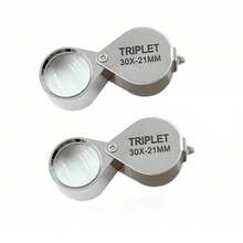 1pc 30x21mm Mini Folding Magnifying Glass, Jeweler Eye Loupe, Handheld Pocket Tool Magnifier - Gift Box Packaging