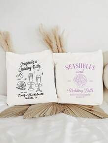 Customized Bride's Club Party Gift Bag, Customized Bridesmaid Travel Bag, Wedding Weekend Gift Bag With Year, Bride's Club Bridal Party Customized Tote Bag, Customized Bridal Party Tote Bag, Beach Bag, Bridal Party Gifts, Wedding Tote Bag - Multicolor - View 4