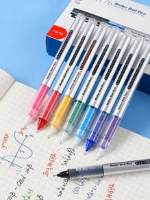 1pc High-Quality Colorful Liquid Ink Gel Pen, Suitable For Artists, Painting, Journaling, 8 Color Set, Large Capacity Marker Pens, Highlighters For DIY Journal & Drawing Back To School