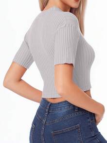 DUKEZA Women Knit Tops - Gris - View 2