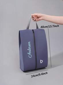 1 pièce Sac de rangement pour chaussures brodé personnalisé, sac de voyage portable grande capacité pour chaussures, housse de voyage et d'affaires pour chaussures, organisateur de chaussures de sport et de pantoufles, étui à chaussures imperméable et anti-poussière, convient à un usage quotidien, excellent cadeau pour la famille, les amis, les mères, les pères, peut être utilisé pour la fête des mères, la fête des pères, la Saint-Valentin, la fête des infirmières, Noël, anniversaire