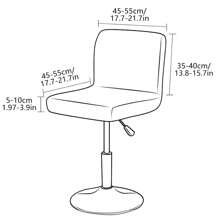 1 szt./2 szt. Wodoodporny pokrowiec na krzesło z wysokimi nogami i niskim oparciem z mlecznego jedwabiu, elastyczny pokrowiec na krzesło obrotowe bez podłokietników z elastycznego spandexu, zdejmowany i zmywalny, chroni przed zalaniem i zarysowaniami, odpowiedni do jadalni, salonu, sypialni, baru, biura, hotelu i na bankiet, pokrowce na krzesła barowe, pokrowce na krzesła barowe, pokrowce na stołki, pokrowce na krzesła barowe z oparciem, krzesło toaletkowe, pokrowce na krzesła kuchenne, pokrowiec na krzesło wysokie, zestaw 2 krzeseł barowych, Boże Narodzenie