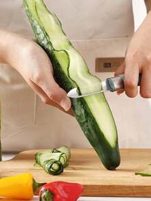 1pc Fruit Peeler, Vegetable Peeler, Creative Peeler, Stainless Steel Peeler, Potato Peeler, Kitchen Peeler For Melon, Pear, Carrots, Kitchen Tools, Kitchen Gadgets, Dorm Essentials