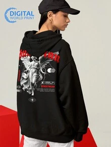 Guardian Angel Premium Unisex Sweatshirt Coat Ref-000022 - 黑色 - 查看 3