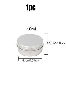 1/3/5个装（5毫升-100毫升）便携式铝制储物罐，带盖 - 耐用金属容器，防漏，可重复使用螺旋盖，不含甲醛，适用于化妆品、护肤品、润唇膏、面霜 - 小巧便携的美容收纳罐，也可用于存放药丸、珠子、香料和小物件 - 多种尺寸圆形容器，化妆品，价格实惠，可用于房间装饰、梳妆台、旅行、卧室、化妆配件、圣诞礼物、化妆品、化妆工具、便宜货、礼品、女士礼品、圣诞礼物 - 銀色 - 查看 21