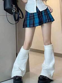 1 双女士时尚针织喇叭形腿套，多种款式可选 - 闊腿腿套 - 查看 3