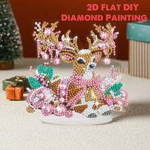 DIY Round Diamond Snowman Shaped Diamond Painting Kit, Sparkling Acrylic Snowman Model, Handicraft Fun, Mosaic Handicraft Art, Desktop Stand, Room Home Decor, Holiday Celebration Decor, Unique Gift - Multicolor - View 10