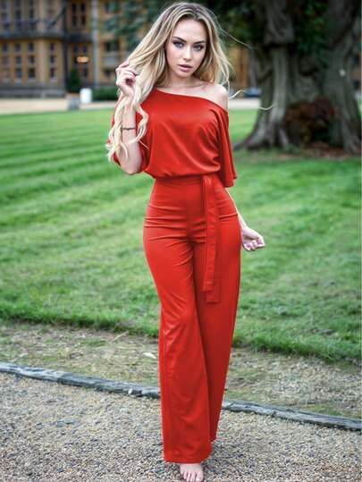 Mono largo sexy y lindo para mujer xally 123 con mangas de media capa y cuello vuelto, diseño de pierna ancha, confeccionado en tejido elástico medio, ideal para fiestas.