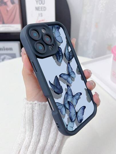 1 件简约亲肤阶梯式厚边防摔 TPU 手机壳，适用于 Apple 17 Pro Max、16 Pro Max、16 Pro、16、16 Plus、11、15 Pro Max、14 Pro Max 和 Galaxy、Honor、X7B、X8B、S24、S24U、23U、A55、A54、A13、A14