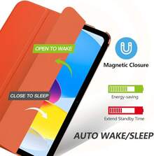 MoKo Case For IPad (A16) 11th Generation 11 Inch 2025, IPad 10th Generation 10.9 Inch 2025, Slim Stand Protective Cover With Hard PC Translucent Back Shell Cover, Support Touch ID, Navy Blue - trái cam - Xem 4