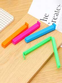 5pcs/10pcs Portable Kitchen Food Storage Seal Clamps Sealing Clips Plastic Sealing Tools, Snacks Tea Milk Powder Sealing Clips, Large Food Sealing Clips, Sealing Rods, Food Sealer (Random Color)