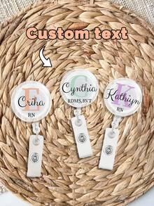 个性化胸牌卷轴，定制护士伸缩胸牌夹，护士ID卡扣挂绳胸牌夹，注册护士ID胸牌，员工礼物，听诊器731，个性化装饰品，个性化礼物，节日礼物，护士节
