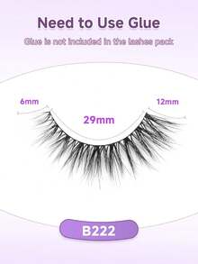 Natural Cat Eye Lashes False Eyelashes Natural 12mm Wispy Eyelashes With Thin Band 3D Volume False Lashes Soft Eye Lashes Pack C Curl Natural Eyelashes Fake Lashes 7 Pair - Short - View 8