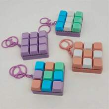 1个手指减压钥匙扣玩具，感官钥匙扣玩具，指尖玩具，减压手指玩具，爱好收藏派对用品，青少年创意玩具，青少年减压玩具（颜色随机） - 彩色 - 查看 4