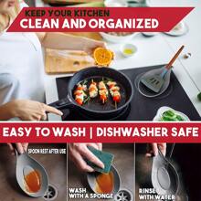 1pc/3pcs Spoon Mat, Easy To Clean TPE Kitchen Utensil Mat, Silicone Spoon Mat, Insulated Spoon Mat, Flavor Dish Mat, Spoon Holder For Restaurant(This Product Is Made Of Relatively Soft Material. It Is Recommended To Confirm Whether The Size And Hardness Meet Your Needs According To The Usage Scenario Before Purchasing, So As To Avoid Affecting The User Experience Due To The Material Characteristics)