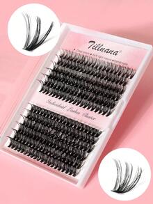 240pcs/12rows Luxurious Mixed 40D+50D Eyelash Extensions 12-16mm, Waterproof Mink Lashes For Natural Look, Suitable For Daily Makeup Or Outdoor Events - Black - View 5