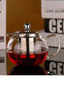Teapot, Glass Teapot With Filter, Heat-Resistant Flower Teapot, Tea Series, Domestic Black Tea, Electric Pottery Stove, Gas Stove, Kettle, Coffee Machine