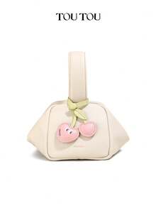 TOUTOU 别致刺绣字母细节设计师灵感手提包和方形枕头钱包，轻巧可爱有趣的香蕉和爱心吊坠装饰拉链腋下包，奢华单肩包，多功能便携式斜挎包，适合女性、女士、新秀和白领工作者，非常适合办公室、通勤、工作，可放置口红、手机、小钱包，可作为送给女朋友、爱人、妻子、妈妈、生日和周年纪念的礼物 41054 - 彩色 - 查看 9