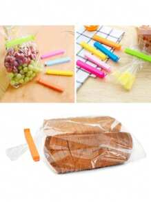 5pcs/10pcs Portable Kitchen Food Storage Seal Clamps Sealing Clips Plastic Sealing Tools, Snacks Tea Milk Powder Sealing Clips, Large Food Sealing Clips, Sealing Rods, Food Sealer (Random Color)