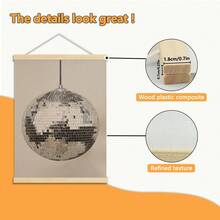 1 件，帆布悬挂，带框装饰画，海报，墙壁艺术，别致的迪斯科球海报印刷品 - 复古风格镜面球帆布艺术，非常适合现代简约装饰，适用于客厅、卧室、家庭办公室、宿舍 | 时髦学院风墙壁艺术 - 彩色 - 查看 17