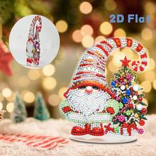DIY Round Diamond Snowman Shaped Diamond Painting Kit, Sparkling Acrylic Snowman Model, Handicraft Fun, Mosaic Handicraft Art, Desktop Stand, Room Home Decor, Holiday Celebration Decor, Unique Gift - Multicolor - View 3