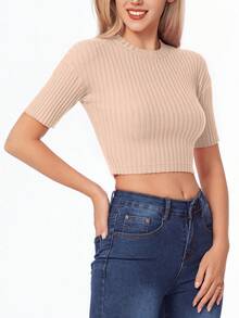 DUKEZA Women Knit Tops - Deep Apricot - View 3