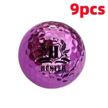 1/3/6/9 balles de golf électroplaquées personnalisées (or, argent, violet, bleu), personnalisation de votre initiale et de votre nom, haute visibilité, équipement de golf durable et précis, structure à double couche de haute qualité, améliore la distance et la précision, idéal pour la pratique et la compétition, cadeau de golf parfait, convient pour la pratique et la compétition