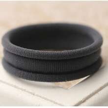 100pcs Black Seamless Elastic Hair Ties For Women, Durable No Crease Hair Bands Ponytail Holders Hair Elastics Hair Rubber Bands Scrunchies Hair Rope