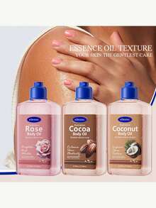 260ml Aceite corporal de gran capacidad, con aromas a rosa, coco y cacao, apto para hombres y mujeres, cuidado diario de la piel, se absorbe fácilmente, no grasoso, nutritivo y humectante, suaviza la piel. También apto para masaje corporal, nutre la piel delicada y proporciona protección multifuncional. - Multicolor - Ver 7
