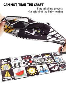 Newborn Toy,Books That Can Be Placed Around The Baby By The Bed:Pressing Sound,Soft Fabric,Children's Early Education Montessori,Stimulate Vision Improvement In Newborn Babies,Washable Fabric,Available In Both Black And White And Color