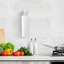 免钻卫生纸架，浴室铁制卫生纸卷架，门上粘贴式，厨房纸巾架（银色） - 銀色 - 查看 12