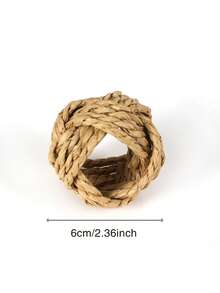 1/2/4pcs Natural Material Napkin Rings, Bohemian Style Napkin Holders, Country Rustic Napkin Clips, Woven Napkin Rings