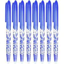1 cái/3 cái/5 cái Bút xóa được màu xanh có đầu tẩy, Bút ma sát có cục tẩy cao su, Bút gel xóa sạch, Đồ dùng văn phòng phẩm cho trẻ em và người lớn - Màu xanh lam - Xem 6