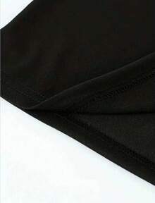 Camiseta Para Mujer Con Estampado De Cherry, Camiseta Estampada De Cuello Redondo Y Manga Corta Para Mujer, Top Fashion De Moda Para Toda Ocasión, Tela Suave Mezcla De Algodón Con Spandex, Ropa De Mujer. - Negro - Ver 4