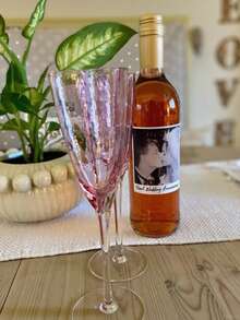 40張客製化照片紅酒標籤貼紙，婚禮紅酒標籤、訂婚紅酒標籤，情侶生日週年紀念婚禮個性化照片禮物，適合作為訂婚禮物、情侶訂婚禮物、新娘禮物，亦適用於香檳、紅酒、氣泡酒、調酒，婚禮必備，婚禮伴手禮 - 彩色 - 查看 4
