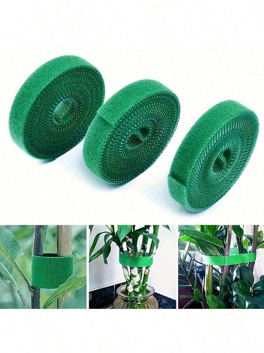 1-Piece Garden Fabric Plant Strap - Reusable, Adjustable Plant Support Fixture With Hook And Loop Design For Home And Garden Accessories