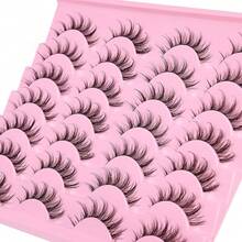 False Eyelashes 14mm Faux 3D Mink Lashes Natural Look Eye Wispy Lashes Pack By Kiromiro, 14 Pairs - Anime D01 - View 6