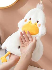 1pc Cute Countryside Style Small Duck Hand Towel, Hanging, Absorbent & Easy To Clean, Multipurpose Decorative Towel Home Bathroom Decor Fall Decor Back To School Dish Cloths Kitchen Towel - Multicolor - View 3