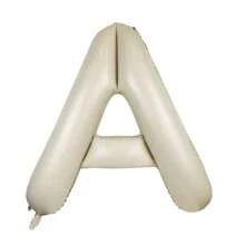 Balão de Letra em Folha de Alumínio Branco Creme de 40 Polegadas com 26 Letras, Adequado para Festas de Aniversário, Dia dos Namorados, Temas de Casamento, Formatura, Aniversário, Decoração de Balões para Festa de Carnaval, Itens de Decoração de Festa Livremente Combináveis