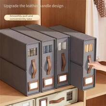 4pcs/Set Large Storage Boxes With Window, Packaging Bag, Storage Bag, Easy To Take And Stack, Suitable For Storing Bedding, Clothes, Pillowcases, Underwear Sets In Wardrobe - متعدد الألوان - مشاهدة 8