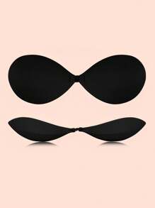 2 Pairs Of Adhesive Reusable Strapless Front Closure Bras, Invisible Nipple Cover Boob Pads, Women Underwear And Lingerie Accessories For Dresses And Gowns In Summer