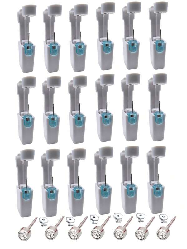 1-24pcs Disposable Sterile Safe Ear Piercing Kit, Easy To Use Earring Nose Ring Body Jewelry Piercing Tool For Men