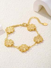 1 pièce Bracelet à trèfle à quatre feuilles chanceux élégant pour femme, bracelet en cristal guérisseur pour la guérison de l'énergie spirituelle, convient pour un port quotidien, cadeau idéal pour la petite amie, l'épouse ou la partenaire