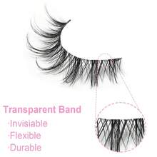 False Eyelashes 14mm Faux 3D Mink Lashes Natural Look Eye Wispy Lashes Pack By Kiromiro, 14 Pairs - Anime D01 - View 11