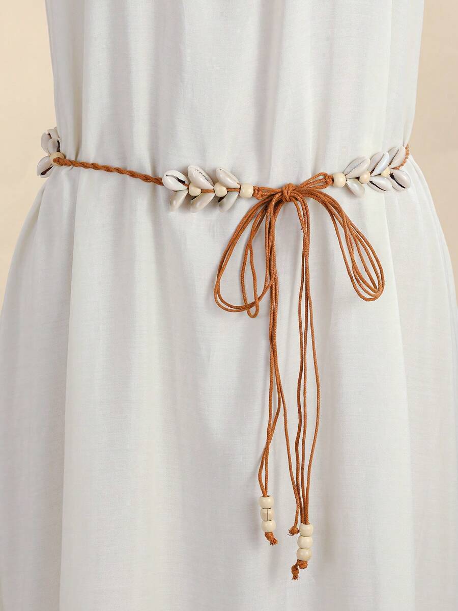 1 件韩式手工编织腰带，适合连衣裙、沙滩装， - 手工編織腰帶 - 查看 1