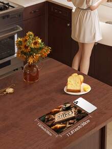 1pc Absorbent Drying Mat, Coffee Machine Mat, Handmade Coffee Pot Drainage Mat, Kitchen Countertop Dish Drying Mat, Breakfast Mat, Non-Slip Heat-Resistant Drainage Mat, Diatomite Drainage Mat, Conceals Stains, Super Drainage Mat, Easy To Clean Dish Rack Mat, Suitable For Kitchen, Dining Table, Cafe, Bar, Holiday, Party, Home Decor, Holiday Gift