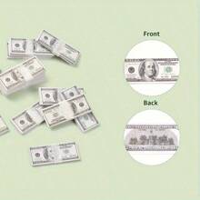 Set de 120/240/480 piezas de Billetes de dólar en miniatura escala 1:12 para decorar maquetas de casas de muñecas, escena, juego, decoración, accesorios de simulación de dinero en efectivo de 100 dólares