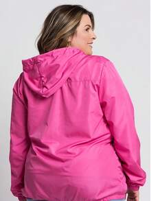 Women's Plus Size Windbreaker Jacket G1 To G6 Lightweight Stylish Comfortable Everyday Hiking Sports Winter - 粉色 - 查看 3