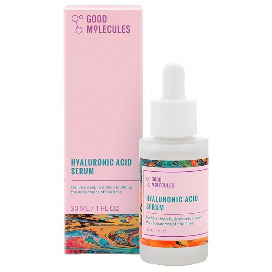 Good Molecules Hyaluronic Acid Serum - Hydrating, Non-Greasy Formula To Moisturize, Plump - 1% HA, Anti-Aging, Water-Based Skincare For Face - 1 液體盎司(1 包) - 查看 1